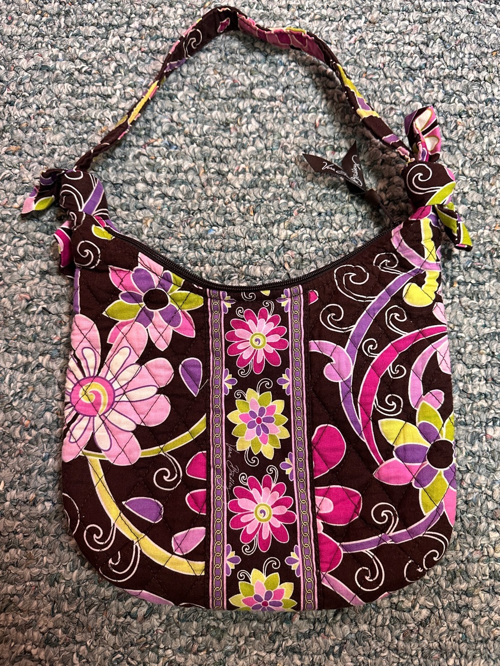 Vera Bradley Cottagecore Olivia Mini Shoulder Bag Purple Punch Pattern Floral